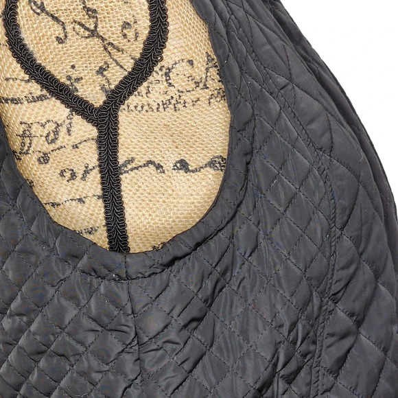 Adrienne Vittadini Womens Quilted Puffer Faux Fur Trimmed Vest Size Medium Black - Picture 7 of 16